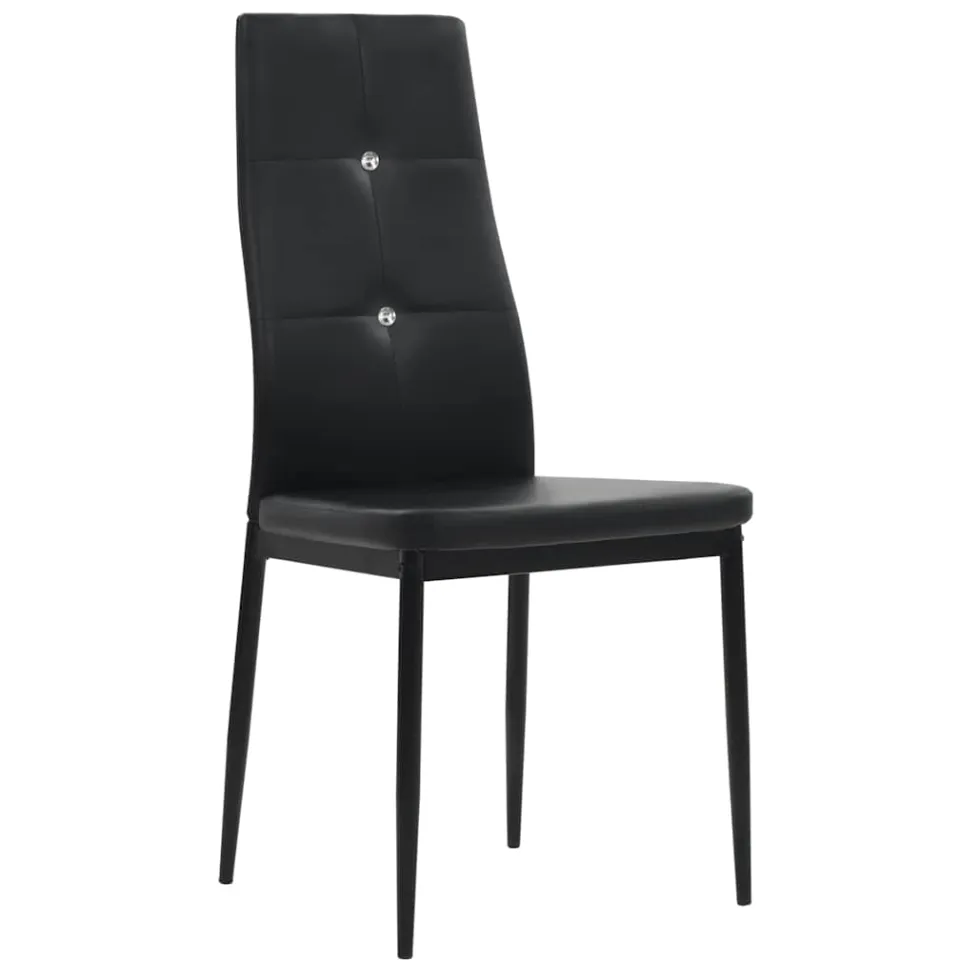 vidaXL Eetkamerstoelen 6 st kunstleer zwart, foto 2