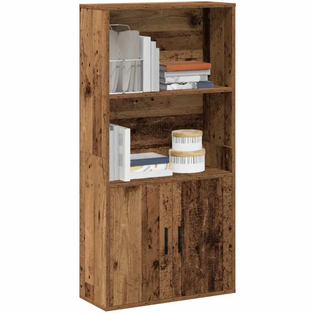 vidaXL Boekenkast 60x24x120 cm bewerkt hout oud houtkleurig Bruin