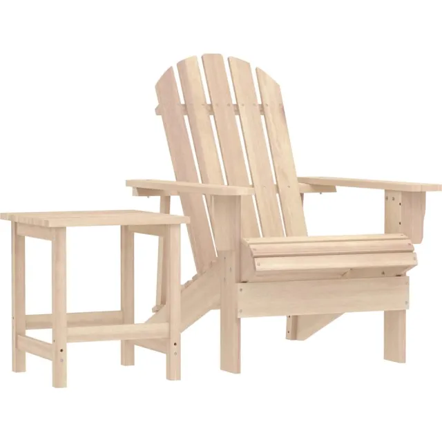 vidaXL Tuinstoel Adirondack met tafel massief vurenhout Crème