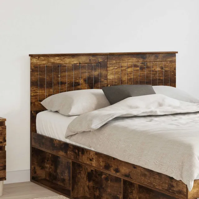 vidaXL Hoofdbord Gerookt eiken Bewerkt hout Bruin