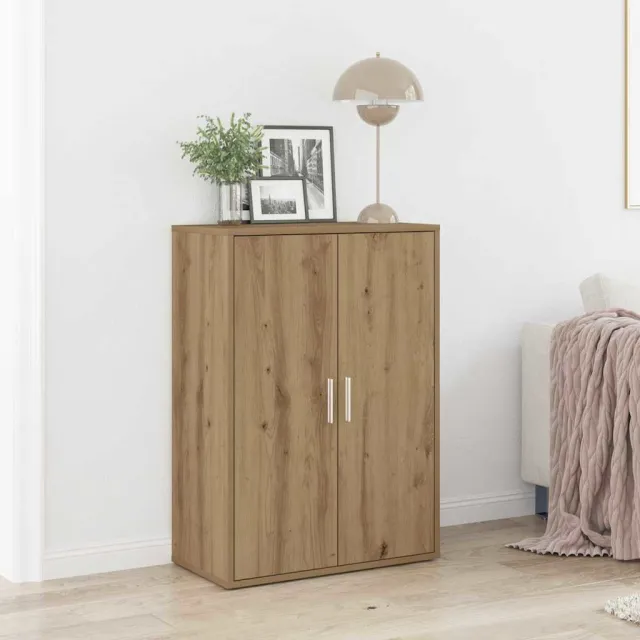 vidaXL Dressoir Artisan Eiken 60 x 31 x 84 cm Bewerkt hout Bruin