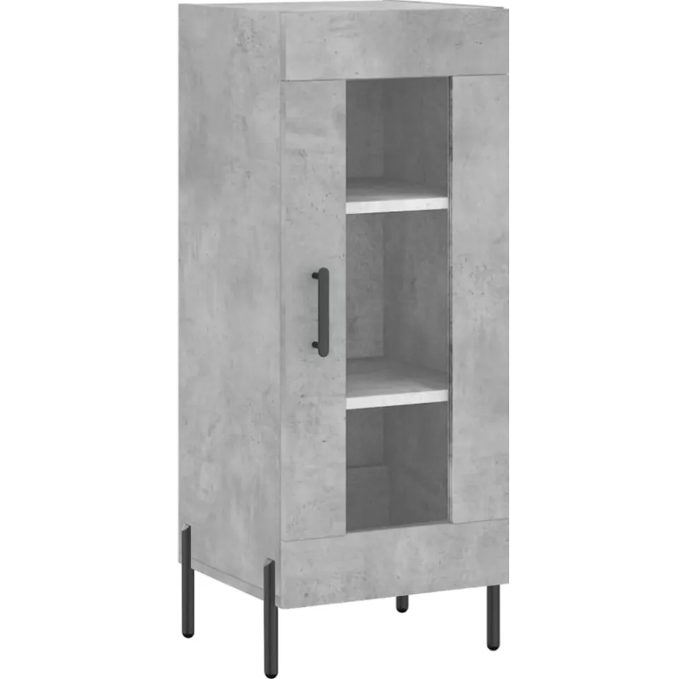 vidaXL Dressoir 34,5x34x90 cm bewerkt hout betongrijs grijs, foto 3