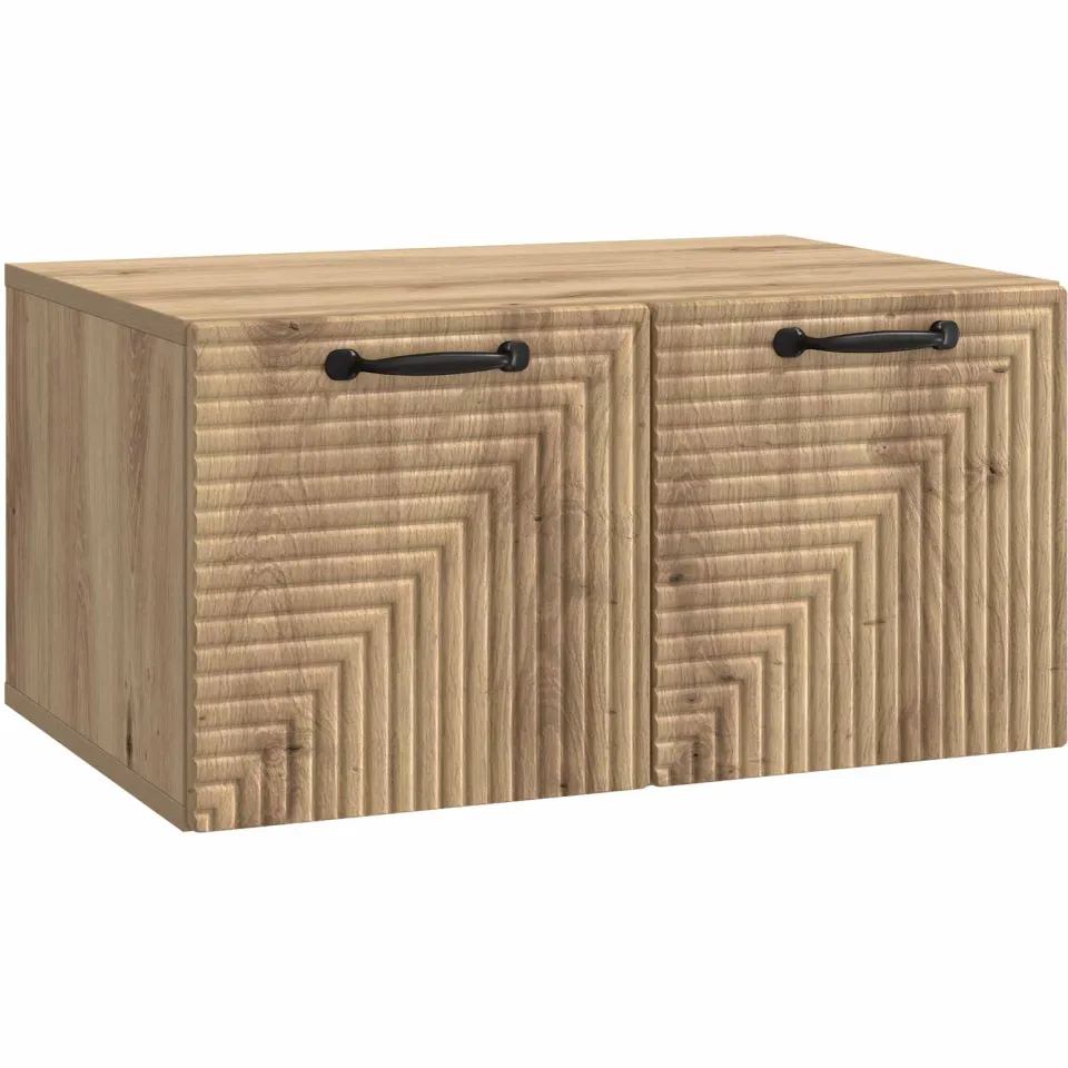 vidaXL Wandbeugel TV-kast 59,5 x 41 x 30 cm Artisanaal eiken, foto 3