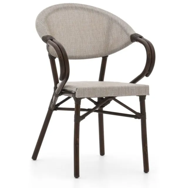 Forza Furniture Forza Alserio dining tuinstoel stapelbaar taupe, foto 2