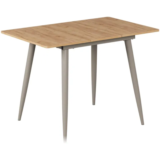 Vicco Eettafel Beaver, Goudkleurig Eiken/Grijs, 80-110 x 70 cm Uitschuifbaar
