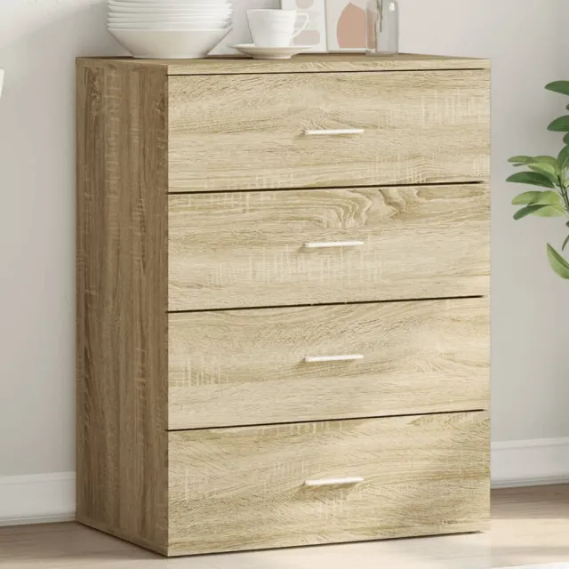 vidaXL Dressoir 60x39x80 cm bewerkt hout sonoma eikenkleurig, foto 2