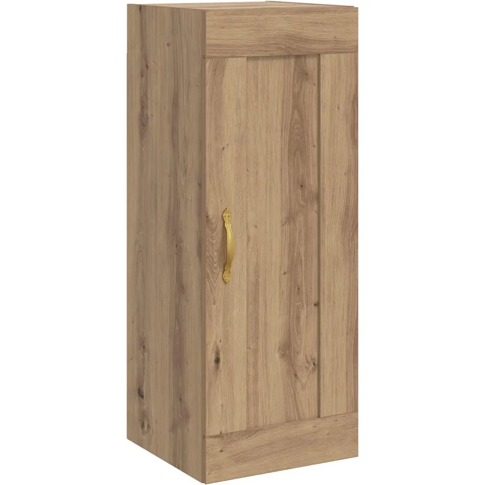vidaXL Wandkast Artisanaal eiken 34,5 x 34 x 90 cm Bewerkt hout, foto 3