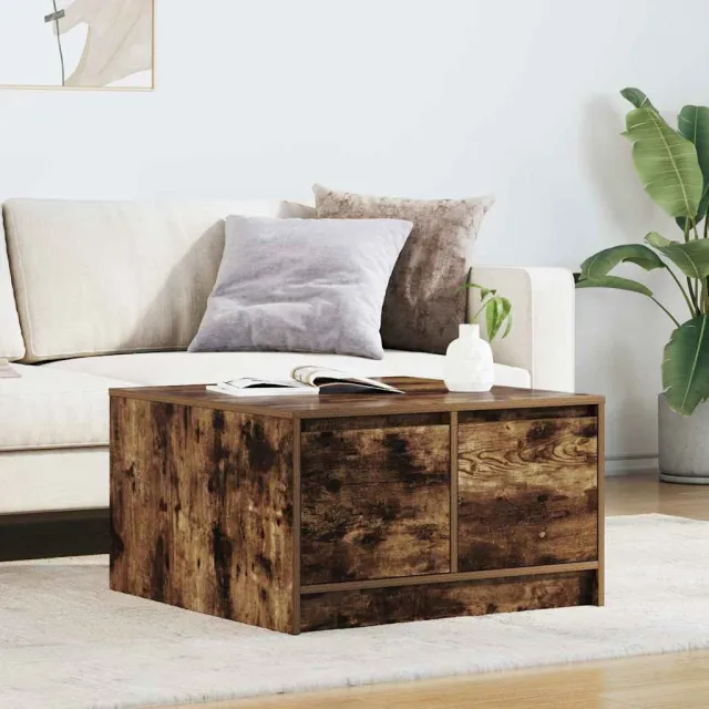 vidaXL Salontafel met lades 70,5x70x40 cm gerookt eikenkleurig Bruin