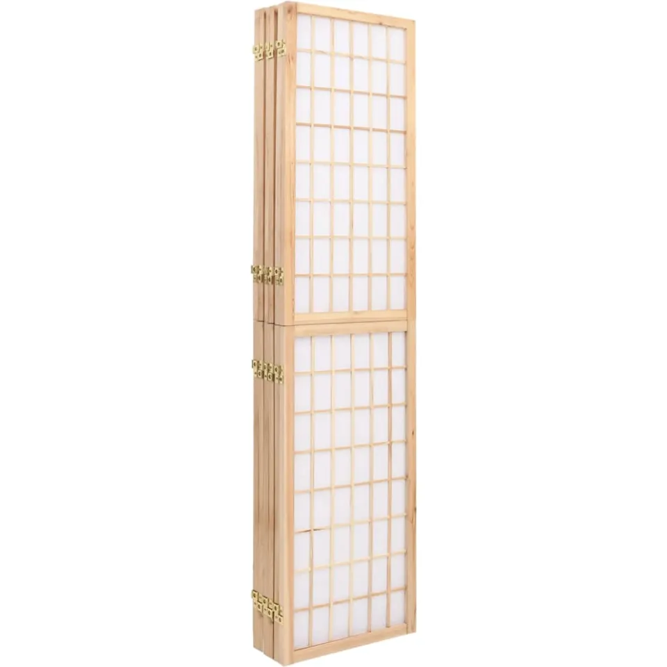 vidaXL Kamerscherm inklapbaar 6 panelen Japanse stijl 240x170 cm bruin, foto 4
