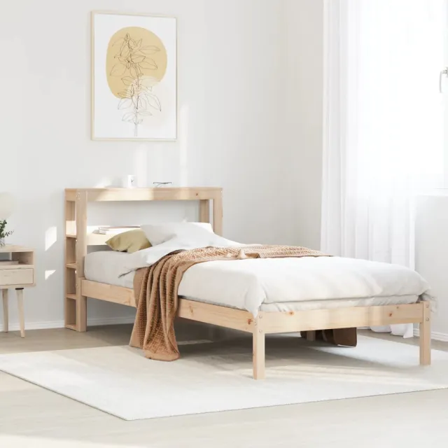 vidaXL Bedframe zonder matras massief grenenhout 75x190 cm bruin