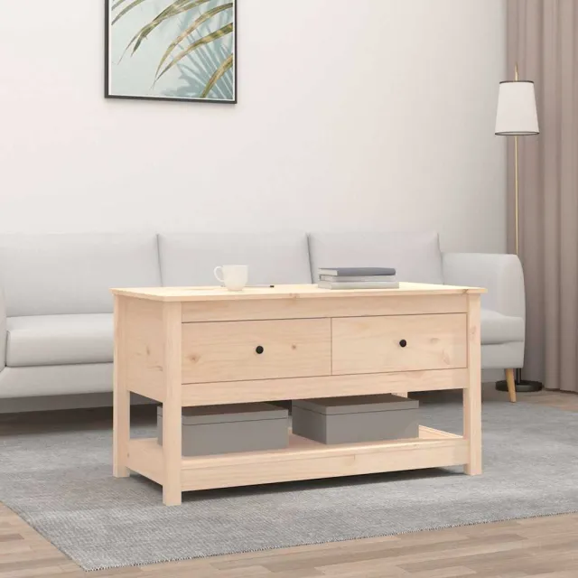vidaXL Salontafel 102x49x55 cm massief grenenhout bruin