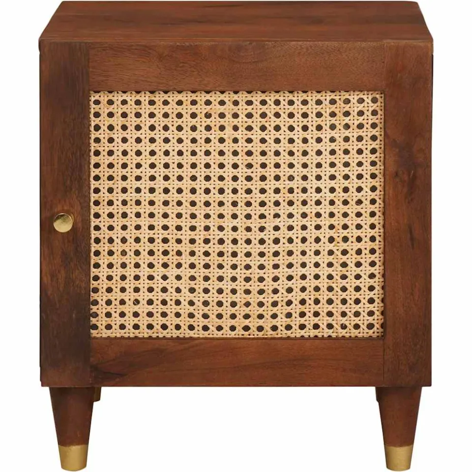 vidaXL Nachtkastje 2 st Bruin 40 x 33,5 x 46 cm Massief acaciahout, foto 4
