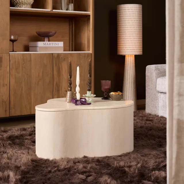 Starfurn Salontafel Lovi - Beige - 59x77x35 cm