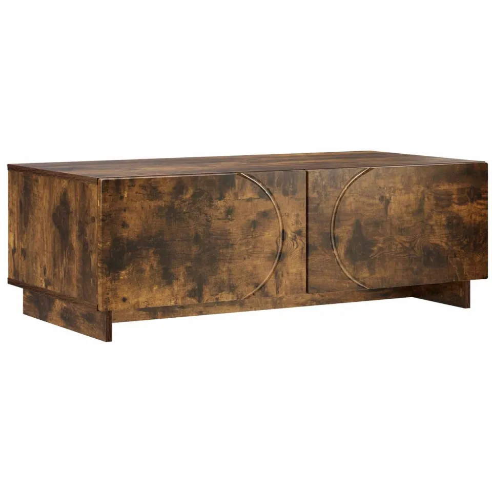 vidaXL Salontafel Gerookt eiken 102 x 50,5 x 35 cm Bewerkt hout, foto 3