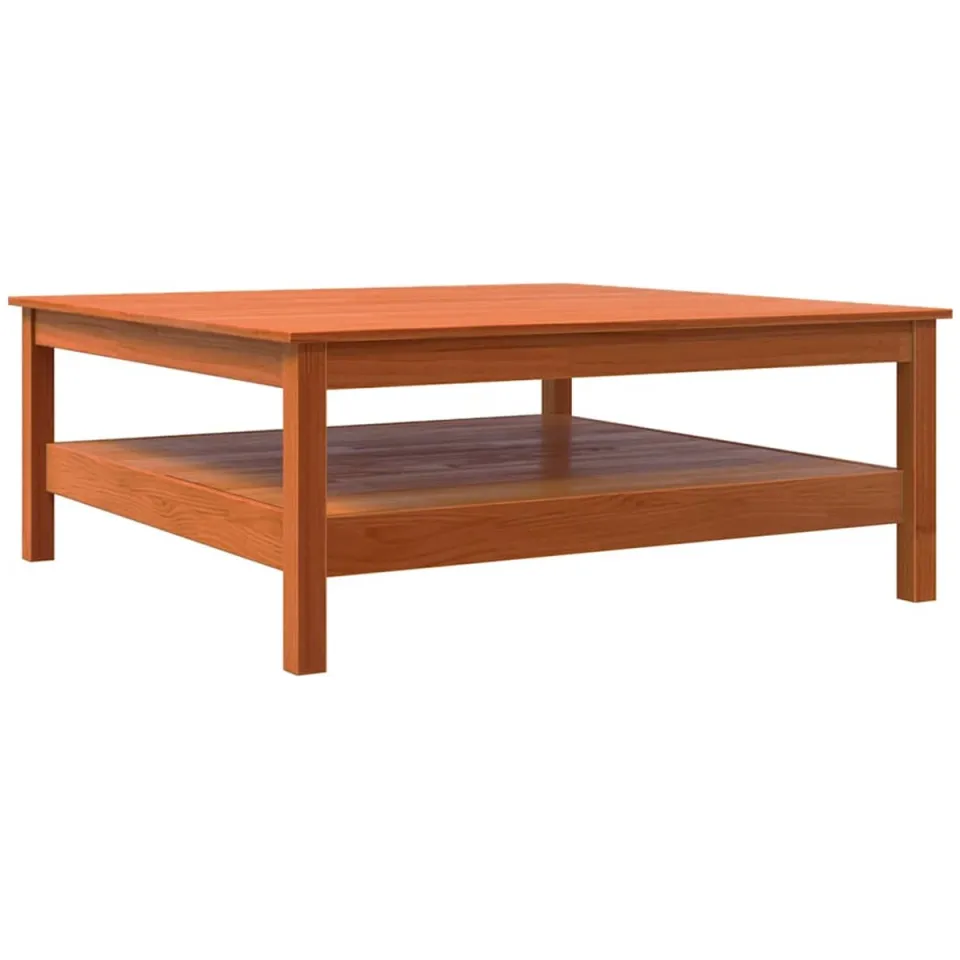 vidaXL Salontafel 100x100x40 cm massief grenenhout wasbruin bruin, foto 3
