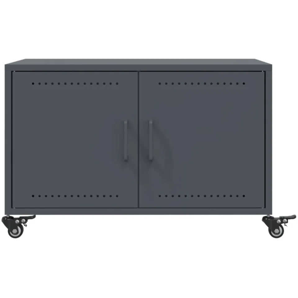 vidaXL Salontafel 68x50x43,5 cm staal antracietkleurig, foto 4