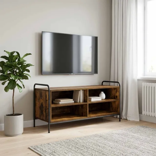vidaXL Tv-meubel 140 x 39,5 x 50 cm Gerookt eiken Bewerkt hout, foto 2