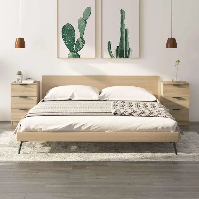 vidaXL Nachtkastjes 2 st 40x36x65 cm sonoma eikenkleurig, foto 2