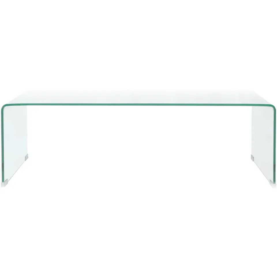 vidaXL Salontafel 98x45x30 cm gehard glas transparant Transparent