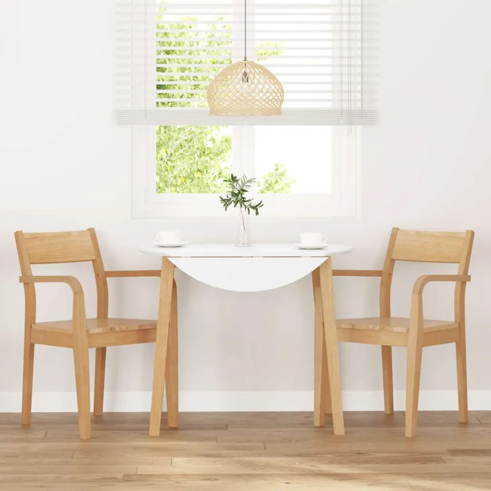 vidaXL Eetkamerstoelen 2 st massief hout naturel rubber, foto 3