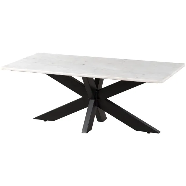 MASSIVMOEBEL24 .DE BARCELONA #314 salontafel wit marmer 120x60 cm