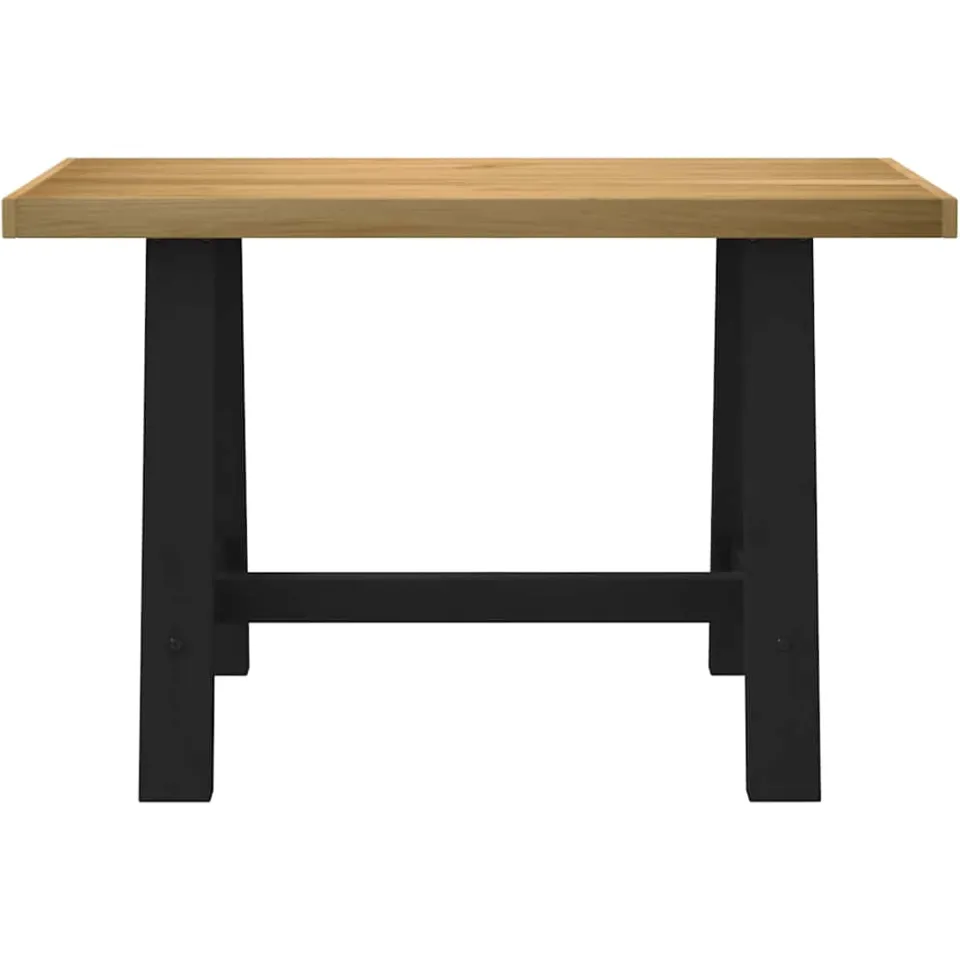 vidaXL Bureau NOAIN A-vormige poten 120x50x75 cm massief hout Bruin