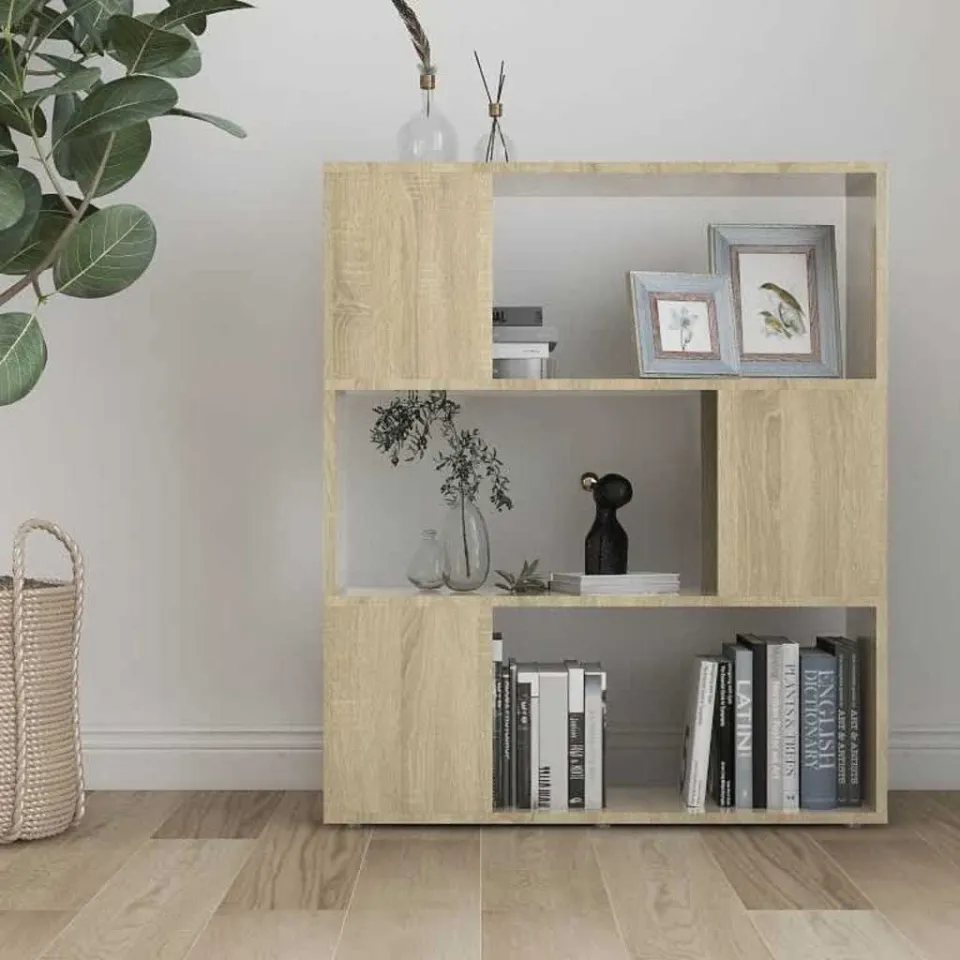 vidaXL Boekenkast/kamerscherm bewerkt hout sonoma eikenkleurig, foto 2