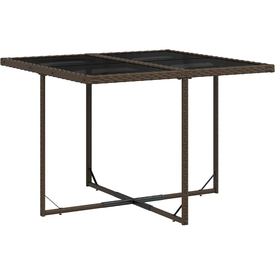 vidaXL 5-delige Tuinset met kussens poly rattan bruin, foto 4