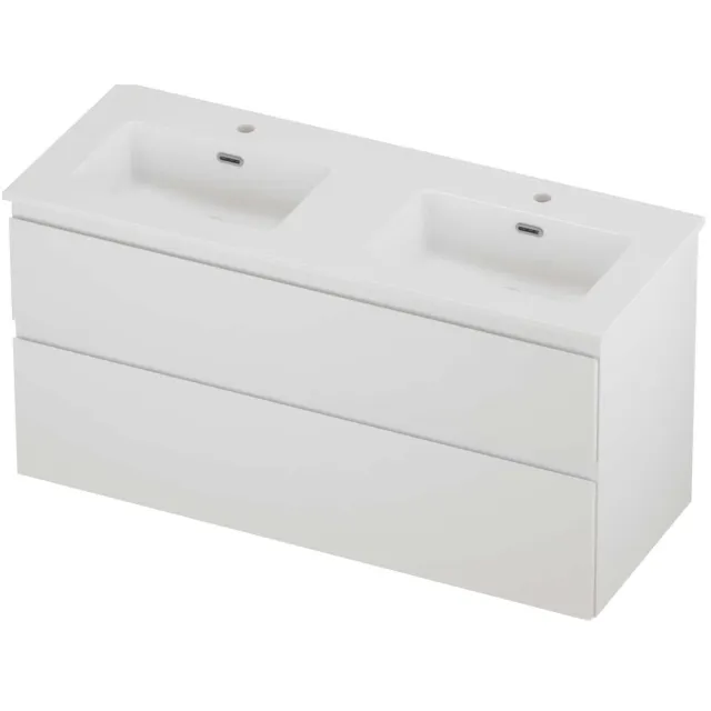 Proline Tribute Badmeubelset Porselein Elegant 2 Gaten 120x46x62 cm Glans Wit Mat Wit