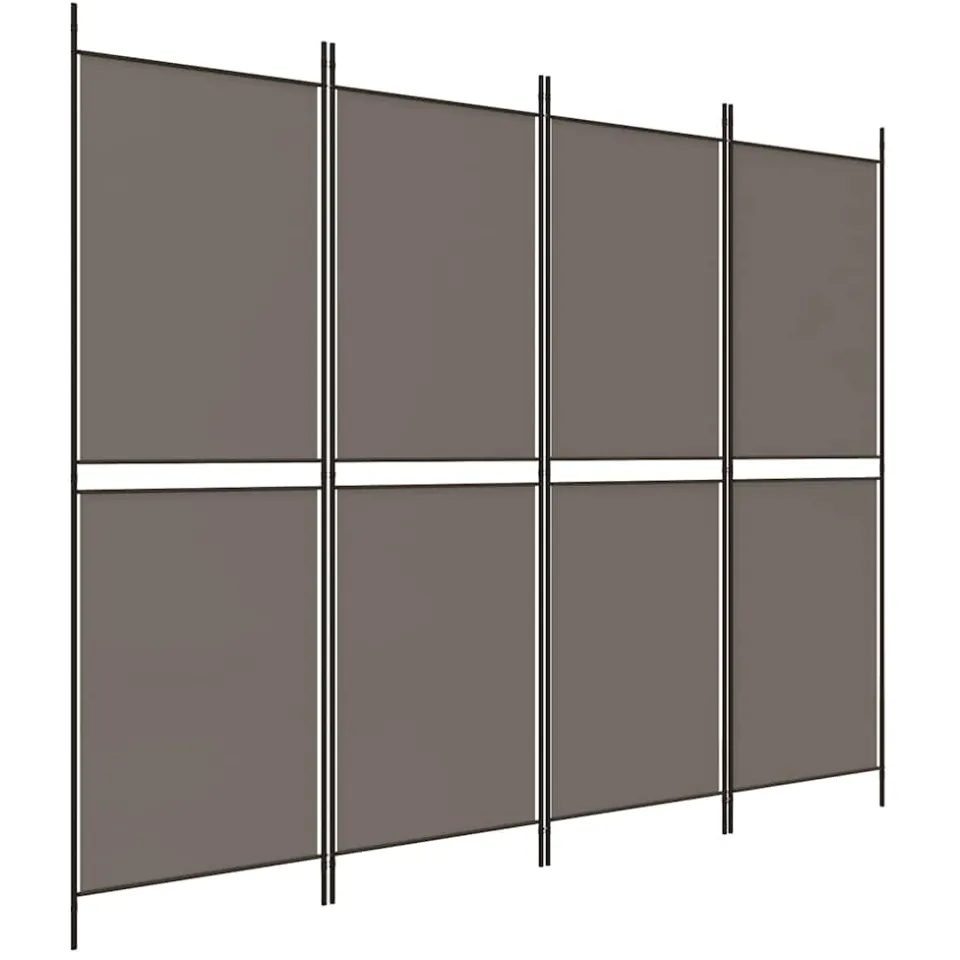 vidaXL Kamerscherm met 4 panelen 200x200 cm stof antracietkleurig, foto 3