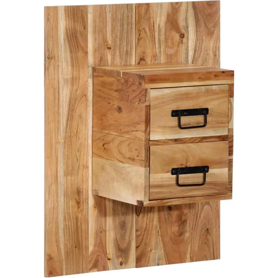 vidaXL Nachtkastje 60x32x80 cm massief acaciahout bruin, foto 3