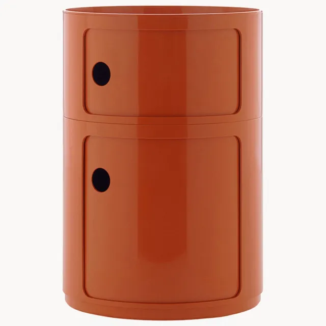 Kartell Design container Componibili, 2 modules, H 62 cm Oranje