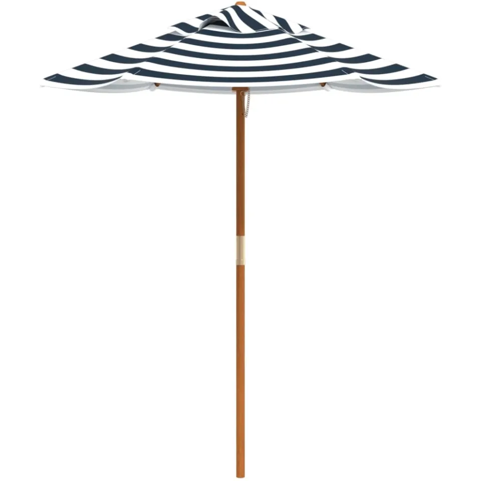vidaXL Picknicktafel voor 4 kinderen met parasol massief vurenhout bruin, foto 3