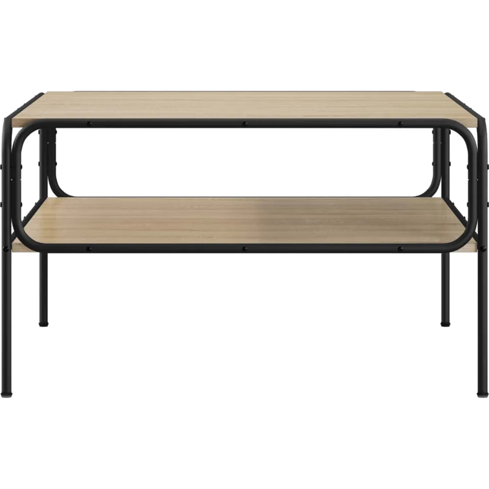 vidaXL Bijzettafel Sonoma Eiken 100 x 50 x 46 cm Bewerkt hout Bruin