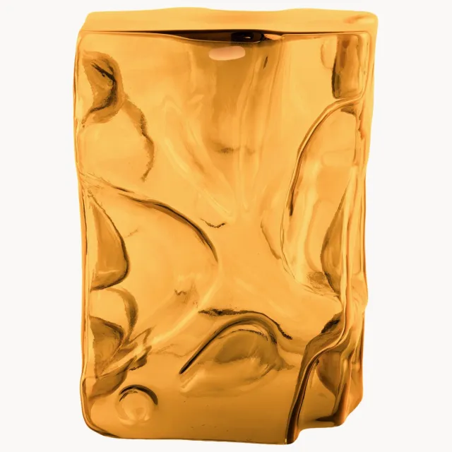 POLSPOTTEN Glazen bijzettafel Hanari Oranje