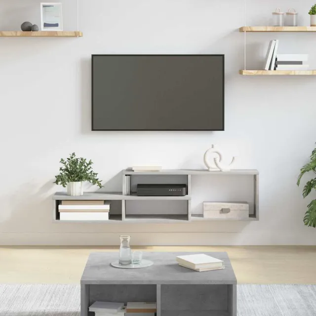 vidaXL TV-stand 120x25x28,5cm Bewerkt hout grijs, foto 2