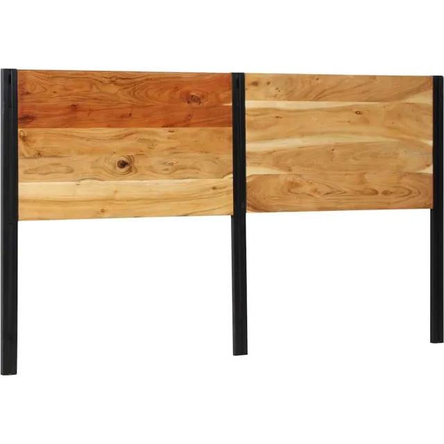 vidaXL Hoofdeinde 180 cm massief hout acaciahout en ijzer Bruin