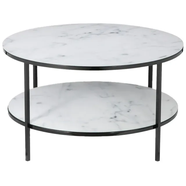 Salontafel Emine wit-zwart