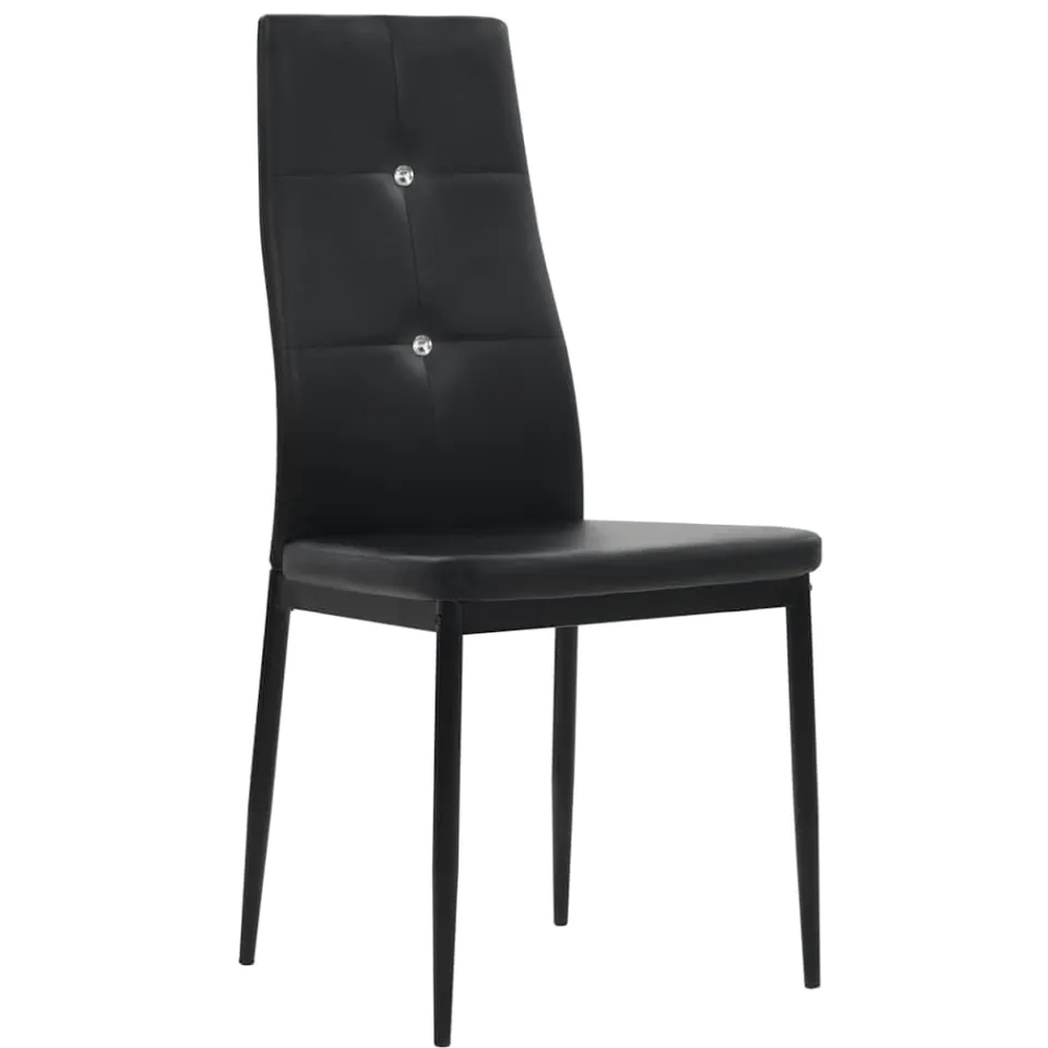 vidaXL Eetkamerstoelen 2 st kunstleer zwart, foto 2