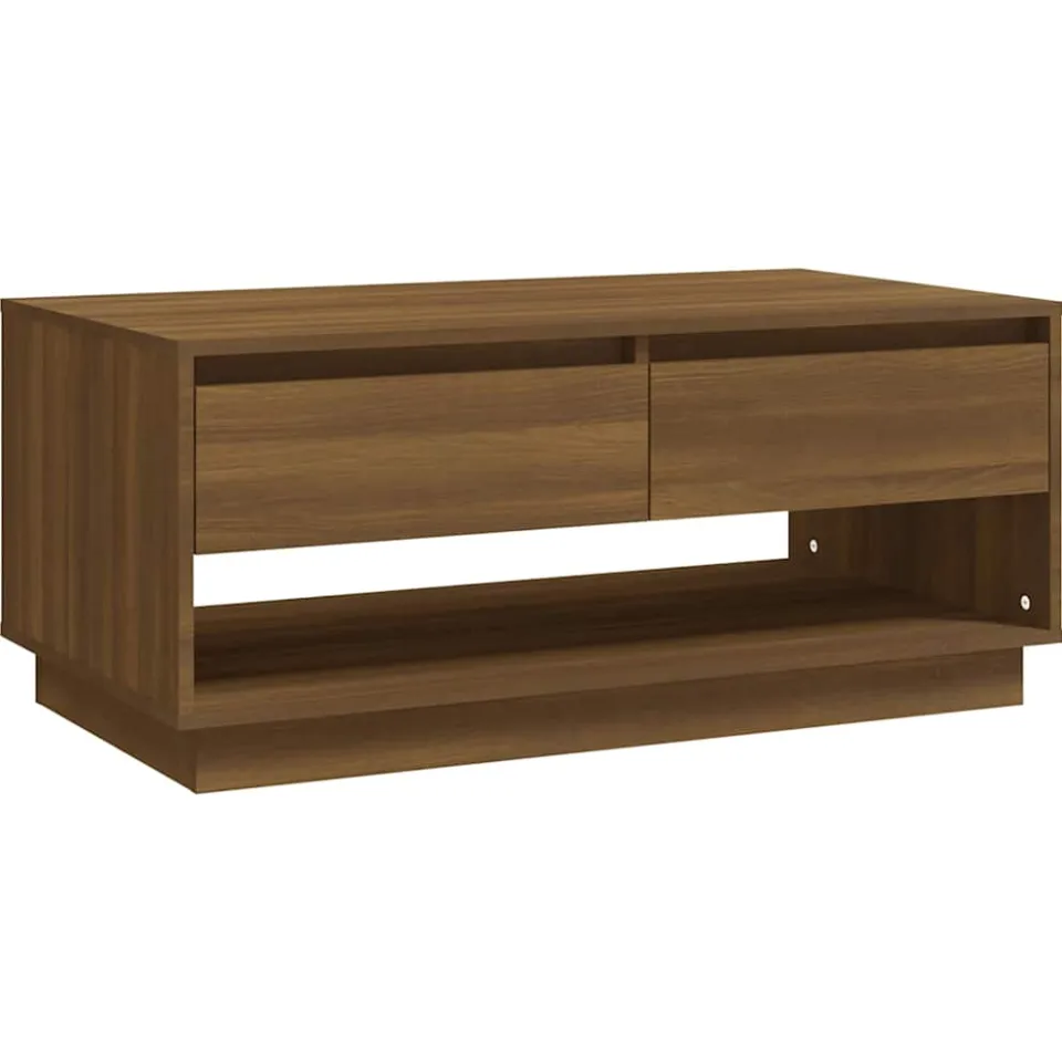 vidaXL Salontafel 102,5x55x44 cm bewerkt hout bruin eikenkleurig