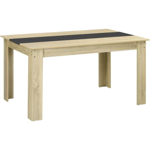 Homcom Eettafel-Spaanplaat-140x89,5x75cm-Eiken