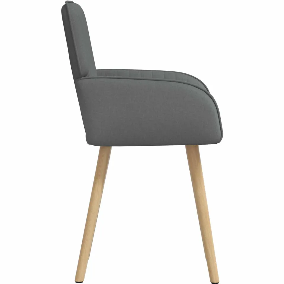 vidaXL Eettafelstoelen 2 st Stof Donkergrijs 56,5 x 50 x 87,5 cm, foto 4
