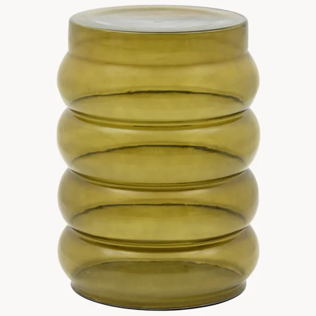 Gallery Direct Ronde mondgeblazen bijzettafel Sono Groen