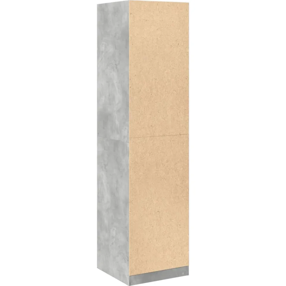 vidaXL Kledingkast 50x50x200 cm bewerkt hout betongrijs grijs, foto 3