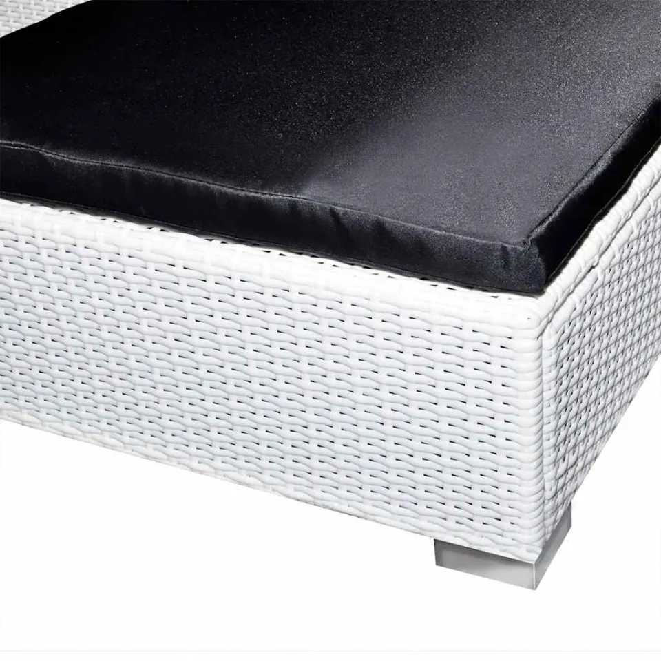 vidaXL 8-delige Loungeset met kussens poly rattan wit, foto 4