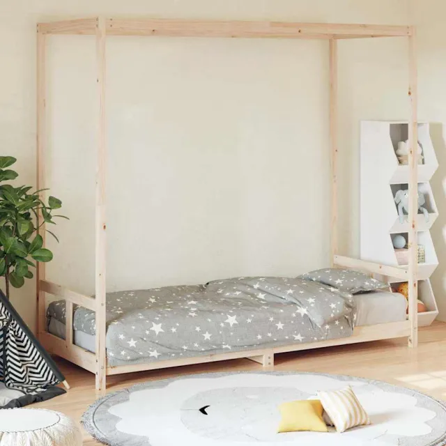vidaXL Kinderbedframe 80x200 cm massief grenenhout bruin, foto 2