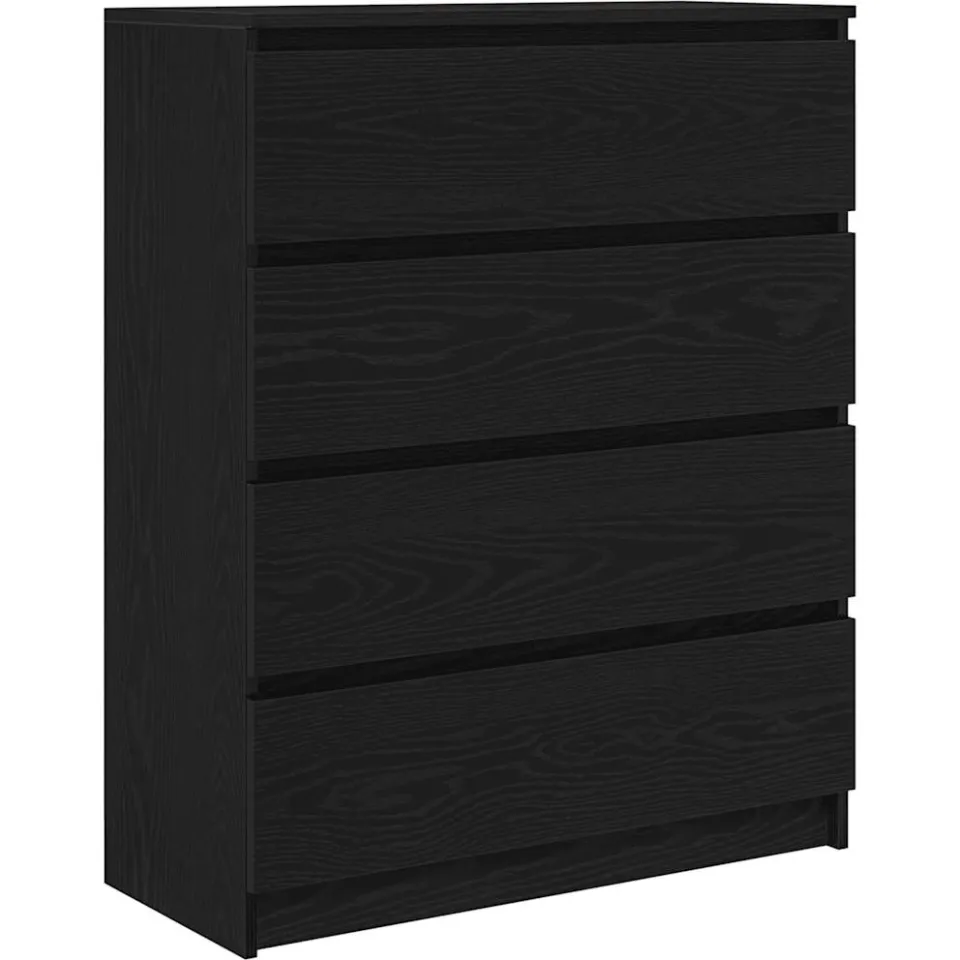 vidaXL Dressoir 80x35x99 cm spaanplaat zwart eikenkleurig