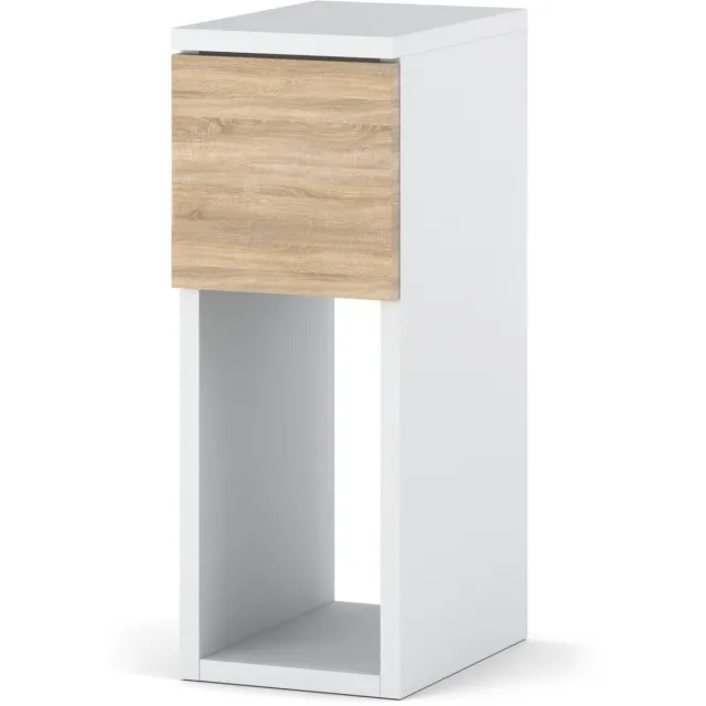 Stiv-Meble SMALLE WITTE SONOMA NACHTKASTJE 20CM NAKASTLIK LOFT SLAAPKAMER NACHTKASTJE