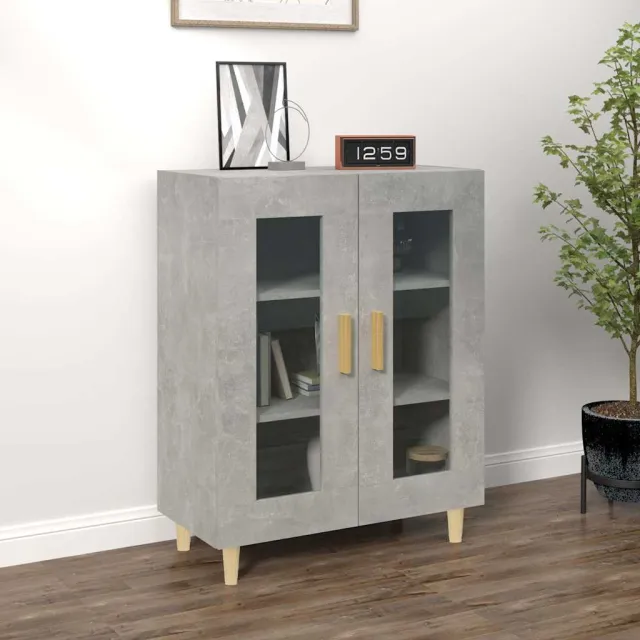 vidaXL Dressoir 69,5x34x90 cm bewerkt hout betongrijs grijs, foto 2