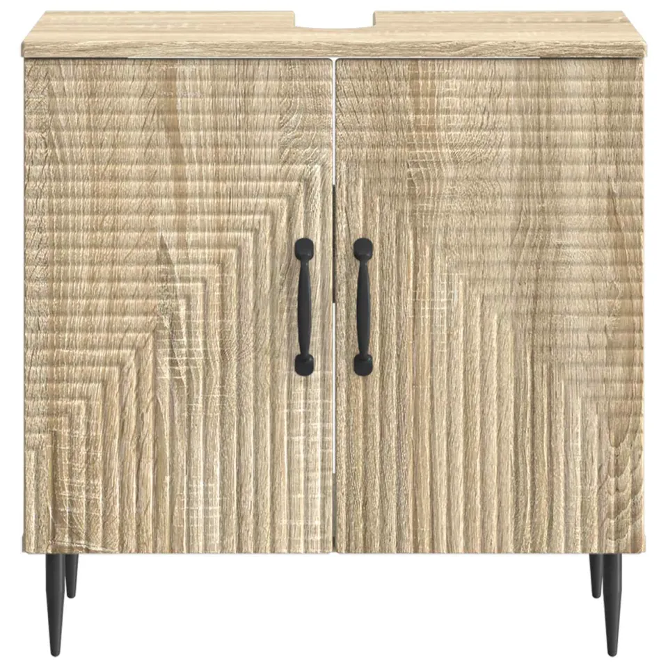 vidaXL Badkamer wastafelkast HAARLEM Sonoma Eiken 59,5 x 31,5 x 59 cm, foto 4